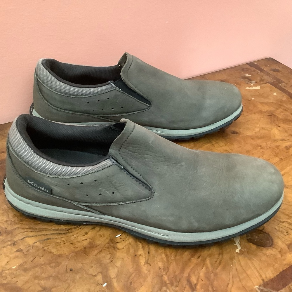 Columbia  Mens Size 8.5 Casual Leather Slip On Comfort Shoes YM5346-093,